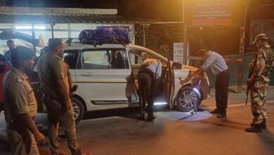 सुरक्षा व्यवस्था को सुनिश्चित करने के लिए चलाया जा रहा चैकिंग अभियान