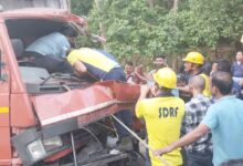 कुआंवाला के पास ट्रक हुआ दुर्घटनाग्रस्त SDRF ने चलाया रेस्क्यू ऑपरेशन