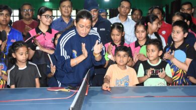 खेल मंत्री रेखा आर्या ने किया टेबल टेनिस कोर्ट का उद्घाटन