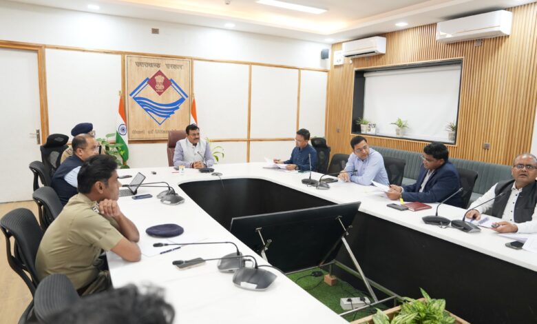 केंद्रीय गृह मंत्री के प्रस्तावित भ्रमण कार्यक्रम की तैयारियों के संबंध में मुख्य सचिव ने ली समीक्षा बैठक