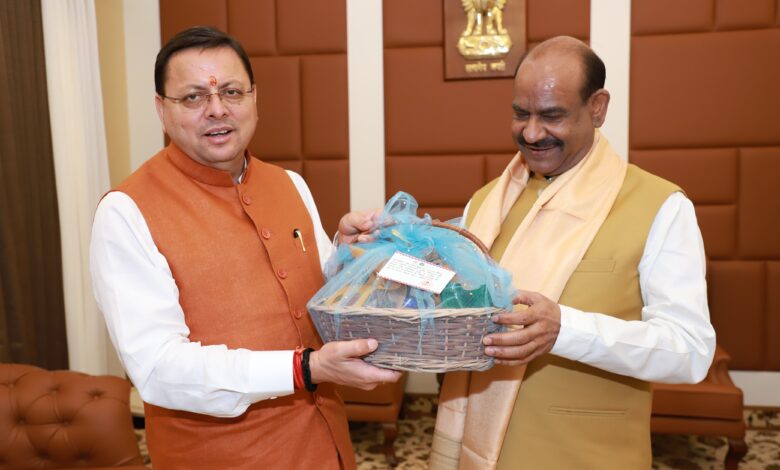 मुख्यमंत्री ने लोकसभा अध्यक्ष ओम बिड़ला से की भेंट