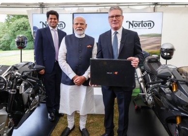 प्रधानमंत्री मोदी की यात्रा के दौरान भारत-ब्रिटेन एफटीए ‘मेक इन इंडिया’ के लिए नए युग का प्रतीक: टीवीएस मोटर