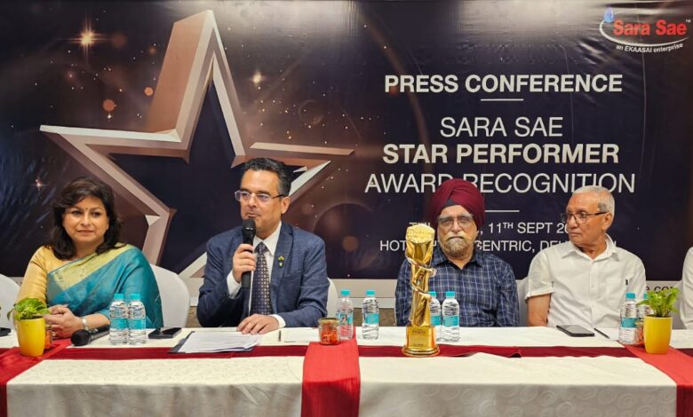 राष्ट्रपति की गरिमामयी मौजूदगी में सारा साईं प्राइवेट लिमिटेड को स्टार परफॉर्मर अवार्ड से सम्मानित किया गया