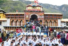 भूबैकुंठ धाम बदरीनाथ में पहली बार राष्ट्रीय स्वयंसेवकों का पथ संचलन