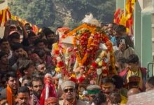 ओंकारेश्वर मंदिर पहुँची बाबा केदार की पंचमुखी चल विग्रह डोली ओंकारेश्वर मंदिर पहुँची बाबा केदार की पंचमुखी चल विग्रह डोली