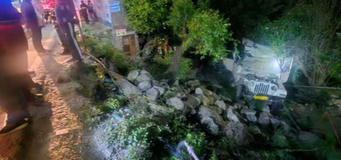 गौरीकुंड हाईवे पर मैक्स दुर्घटनाग्रस्त, हादसे में बिजनौर दो लोगों की मौत, छह घायल