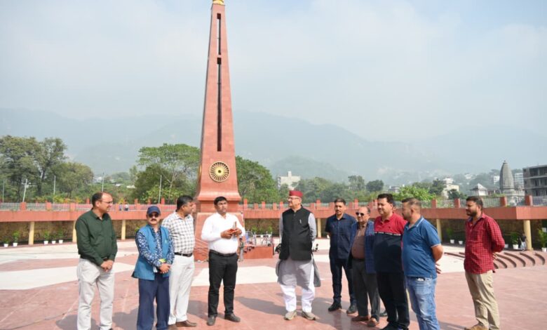 सैनिक कल्याण मंत्री गणेश जोशी ने किया सैन्यधाम निर्माण कार्यों का निरीक्षण