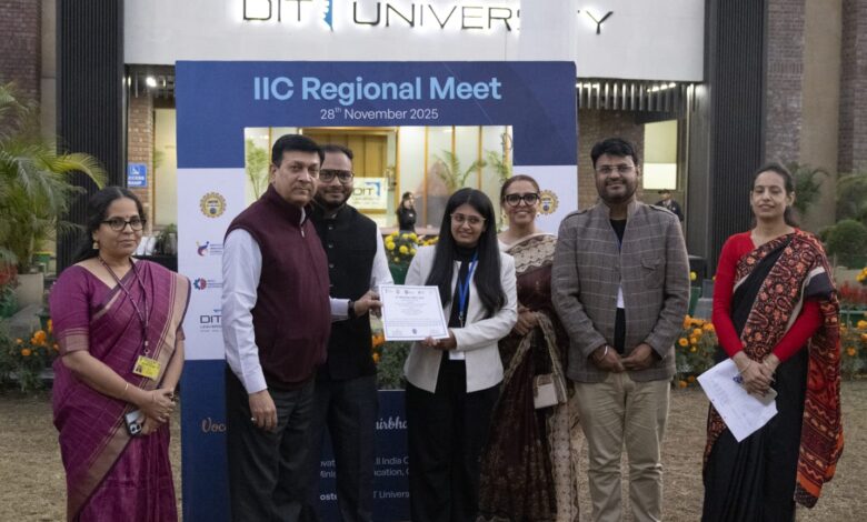 डीआईटी विश्वविद्यालय में संस्थान नवाचार परिषद क्षेत्रीय बैठक 2025 का सफल आयोजन