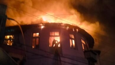 शिशु मंदिर स्कूल में लगी आग 