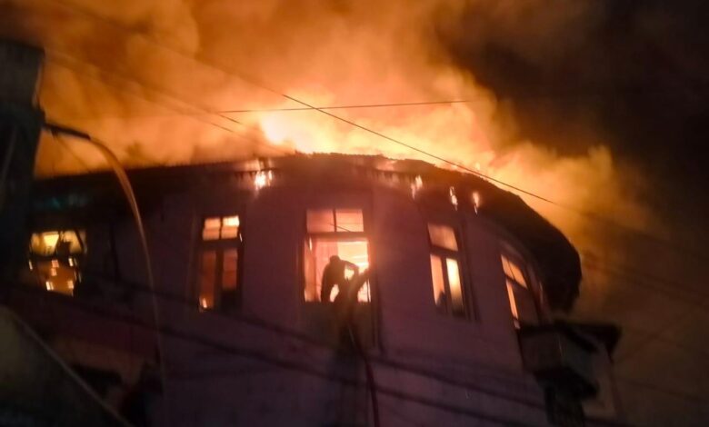 शिशु मंदिर स्कूल में लगी आग 