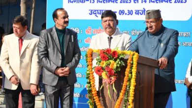 राज्य सरकार शिक्षा के साथ-साथ खेलों के विकास को भी दे रही समान प्राथमिकता : जोशी