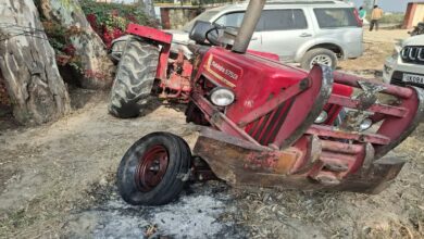ट्रैक्टर-ट्रॉली व बाइक की जोरदार भिड़ंत से गई दो लोगों की जान