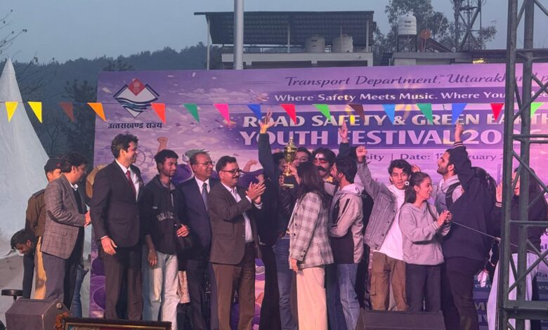 डीआईटी यूनिवर्सिटी में उत्तराखण्ड रोड सेफ्टी एंड ग्रीन अर्थ यूथ फेस्टिवल–2026 का सफल आयोजन