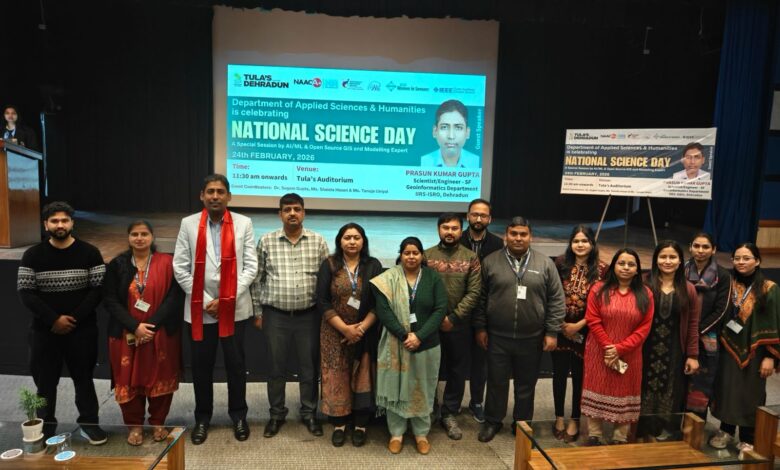 तुलाज़ इंस्टीट्यूट ने इसरो वैज्ञानिक के विशेषज्ञ व्याख्यान के साथ मनाया राष्ट्रीय विज्ञान दिवस