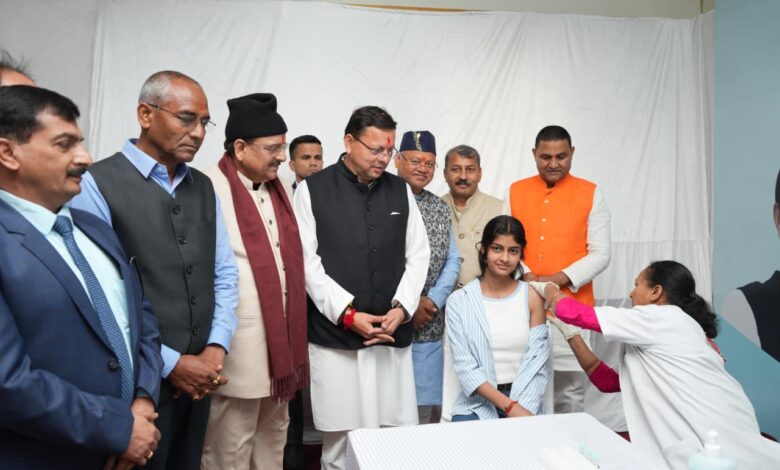 पीएम मोदी ने एचपीवी टीकाकरण अभियान का किया शुभारंभ, सीएम धामी ने किया वर्चुअल प्रतिभाग पीएम मोदी ने एचपीवी टीकाकरण अभियान का किया शुभारंभ, सीएम धामी ने किया वर्चुअल प्रतिभाग