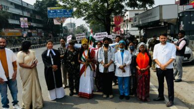 नर्सिंग एकता मंच ने निकाली रैली