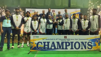 ओएनजीसी बना पीएसपीबी इंटर यूनिट बास्केटबॉल-वॉलीबॉल चैंपियन