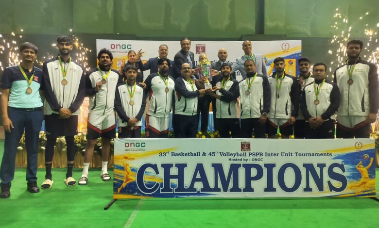 ओएनजीसी बना पीएसपीबी इंटर यूनिट बास्केटबॉल-वॉलीबॉल चैंपियन