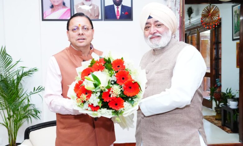 सीएम धामी से श्री हेमकुंट साहिब प्रबंधन ट्रस्ट के अध्यक्ष  नरेंद्र जीत सिंह बिंद्रा ने की मुलाकात, यात्रा को लेकर कई व्यवस्थाओं पर की चर्चा