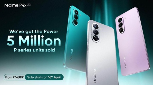 7000mAh बैटरी के साथ realme P4x 5G पर 16 अप्रैल से विशेष ऑफर्स, कीमत 16,999 से शुरू