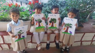 द आर्यन स्कूल में अर्थ डे पर एलोक्यूशन प्रतियोगिता का आयोजन