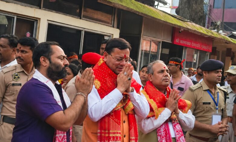 मुख्यमंत्री  धामी ने कामाख्या देवी मंदिर में की पूजा-अर्चना