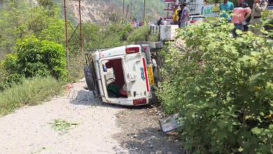 रुद्रप्रयाग-श्रीनगर नेशनल हाईवे पर सवारियों से भरा मैक्स वाहन पलटा रुद्रप्रयाग-श्रीनगर नेशनल हाईवे पर सवारियों से भरा मैक्स वाहन पलटा