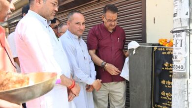 कैबिनेट मंत्री गणेश जोशी ने किया सालावाला के बृजलोक कॉलोनी में नाला निर्माण कार्य का शिलान्यास