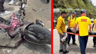 केदारनाथ नेशनल हाईवे पर दो वाहन भिड़े, चार लोग घायल
