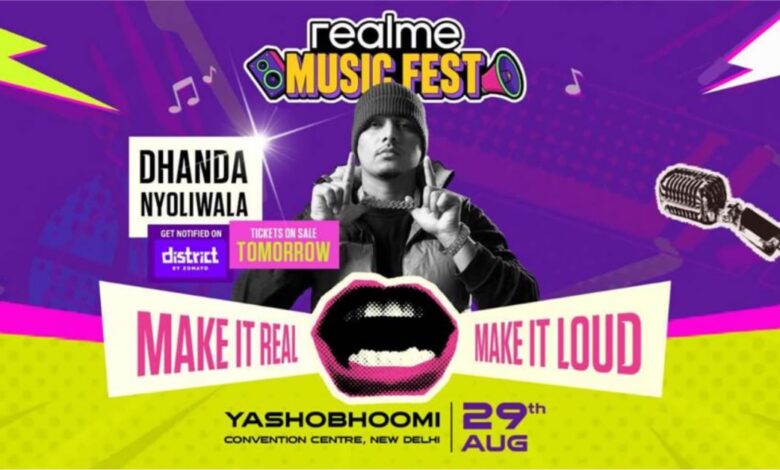 999 से शुरू होने वाले अर्ली बर्ड टिकट्स के साथ realme Music Fest 2026 ने Dhanda Nyoliwala को पहले कलाकार के रूप में घोषित किया 999 से शुरू होने वाले अर्ली बर्ड टिकट्स के साथ realme Music Fest 2026 ने Dhanda Nyoliwala को पहले कलाकार के रूप में घोषित किया