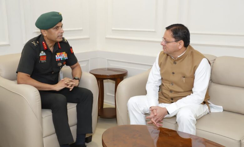 मुख्यमंत्री से महानिदेशक एनसीसी ने की शिष्टाचार भेंट, उत्तराखण्ड में एनसीसी के विस्तार एवं आधुनिक आधारभूत संरचना के विकास पर हुई महत्वपूर्ण चर्चा मुख्यमंत्री से महानिदेशक एनसीसी ने की शिष्टाचार भेंट, उत्तराखण्ड में एनसीसी के विस्तार एवं आधुनिक आधारभूत संरचना के विकास पर हुई महत्वपूर्ण चर्चा